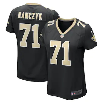 womens nike ryan ramczyk black new orleans saints game jers